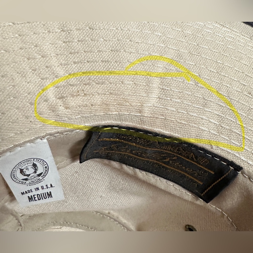 Eddie Bauer | Vintage Canvas Beige Fedora Hat, Unisex Size Medium - Picture 12 of 12